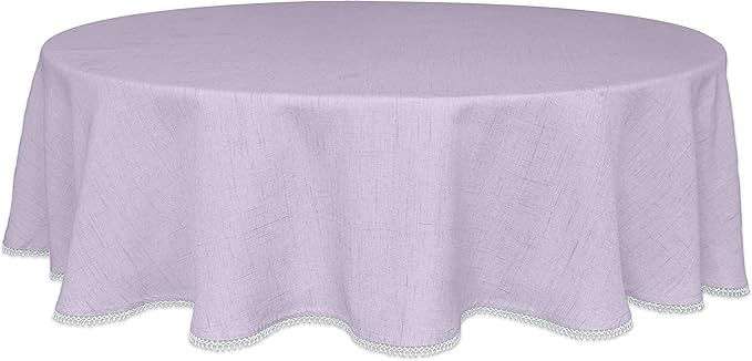 Lenox French Perle Solid 70" Round Tablecloth, Violet