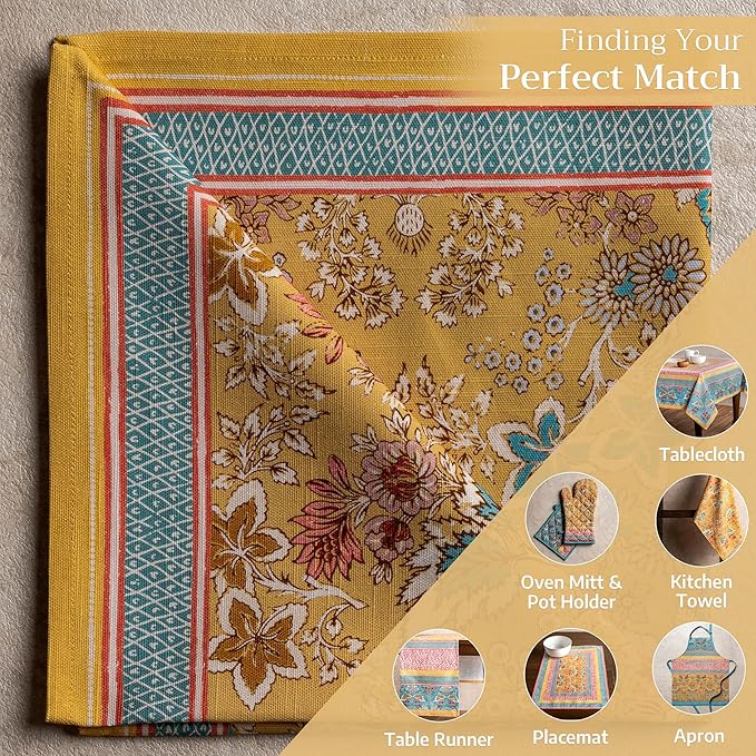 Maison d' Hermine Cloth Napkins Set of 4 100% Cotton Everyday Reusable Square Napkins Cloth Washable, Dinner, Party, Wedding, Restaurant, Spring/Summer (Marquise, 20" x 20")