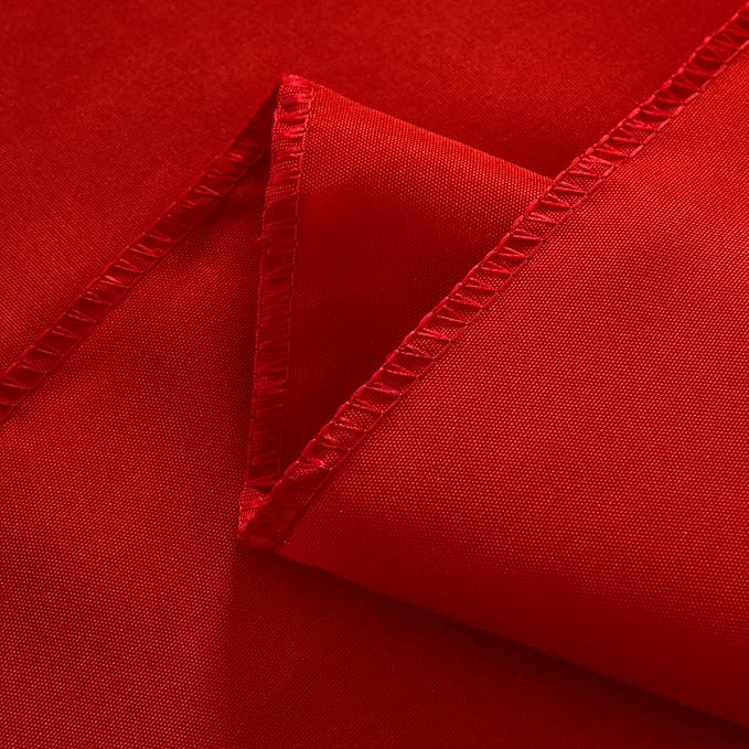 2-Pack 60x102 inch Red Table Cloths, Solid Stain and Wrinkle Resistant Oblong Tablecloth, Premium Plain Weave Polyester Fabric Rectangle Table Linen Covers for Hotel, Wedding