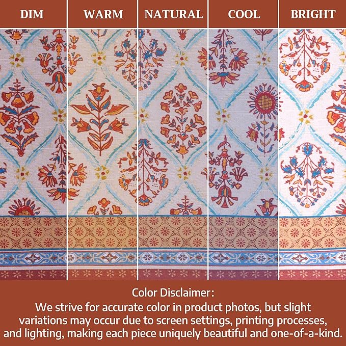Maison d' Hermine Cloth Napkins Set of 4 100% Cotton for Thanksgiving Christmas Decorations Everyday Reusable Square Fall Napkins Cloth Washable Dinner Party (Romane, 20"x20")