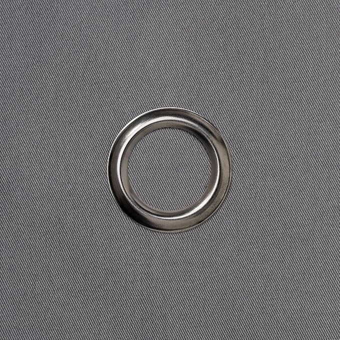Classic Collection, Bottle Cloth with Metal Ring for Ice Buckets, Cotton, 42 cm, Corner Hole (Platinum with Charcoal Metal Ring, Pack of 2)