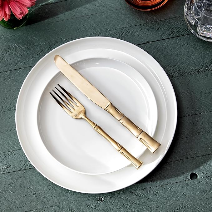 Fortessa Royal Pacific 18/10 Stainless Steel, 5 Piece Flatware Set (Service for 1), Brushed Champagne