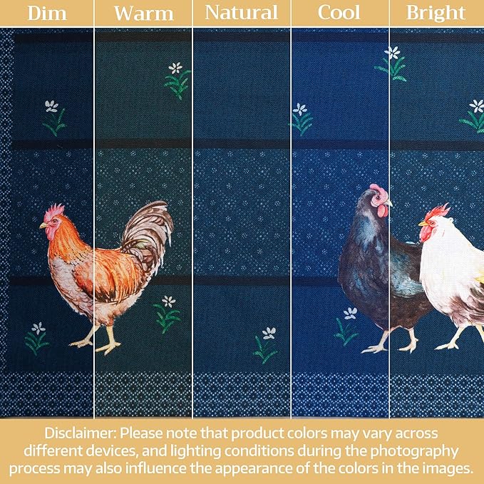 Maison d' Hermine Cloth Napkins Set of 4 100% Cotton Soft & Durable Everyday Reusable Square Napkins Cloth Washable, Dinner, Cocktail Party, Wedding, Restaurant (Meadow Rooster, 18" x 18")