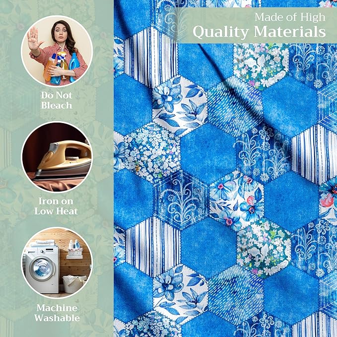 Maison d' Hermine Cloth Napkins Set of 4 100% Cotton Everyday Reusable Square Napkins Cloth Washable, Dinner, Party, Wedding, Restaurant, Spring/Summer (Summer Blues, 20" x 20")