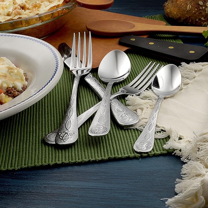 Liberty Tabletop Celtic 40 piece silverware set setting for 8 flatware Made in the USA