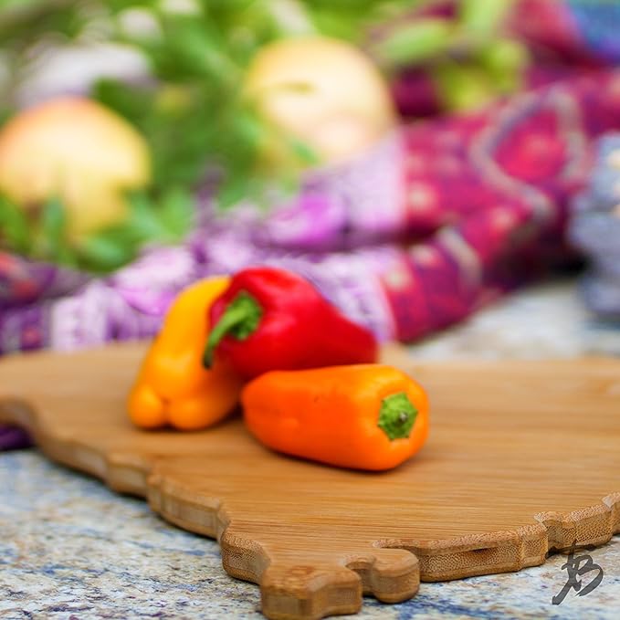 Totally Bamboo South Carolina State Shaped Bamboo Serving and Cutting Board