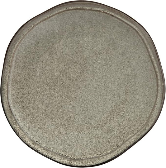 D&V 6 Piece Stōn Porcelain Dinnerware Salad/Dessert Plate Set, 8", Mist
