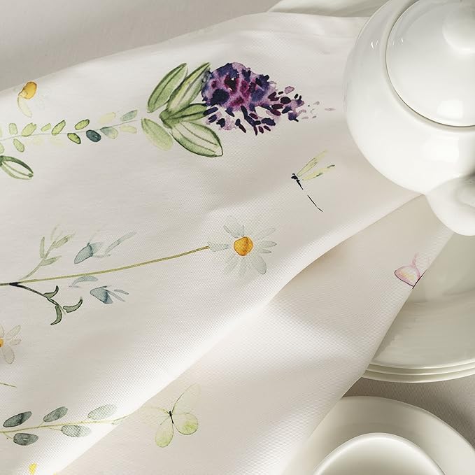 Maison d' Hermine Cloth Napkins Set of 4 100% Cotton Everyday Reusable Square Napkins Cloth Washable, Dinner, Party, Wedding, Restaurant, Spring/Summer (Botanical Fresh, 20" x 20")
