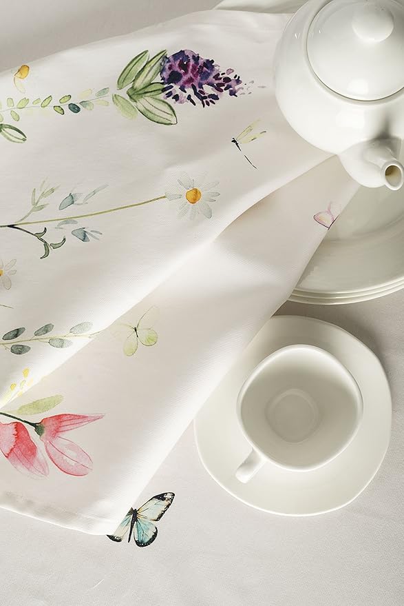 Maison d' Hermine Cloth Napkins Set of 4 100% Cotton Everyday Reusable Square Napkins Cloth Washable, Dinner, Party, Wedding, Restaurant, Spring/Summer (Botanical Fresh, 20" x 20")