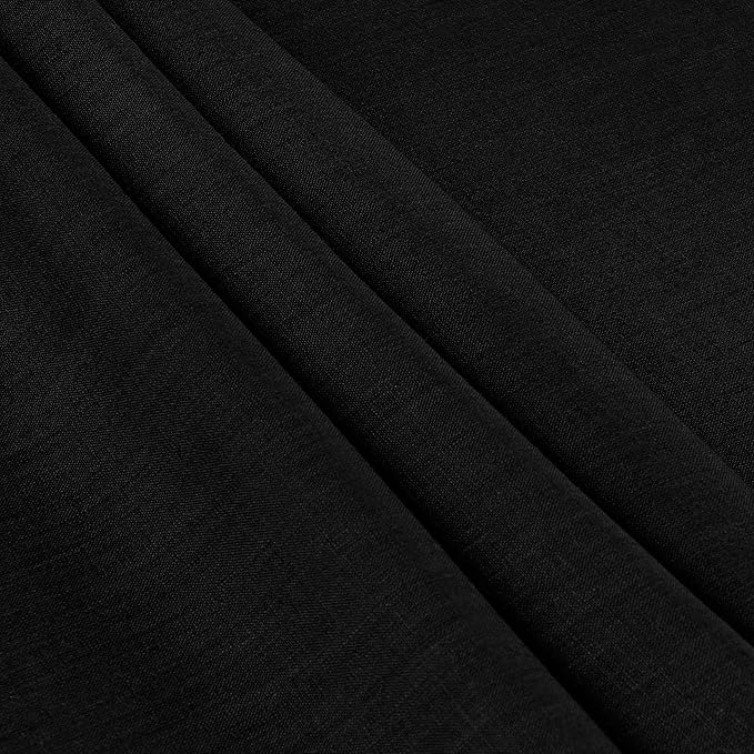 D'Moksha Homes Linen Black Tablecloth 60 x 90 Inch - 100% Pure Linen Rectangular Tablecloth - Machine Washable Table Cloth for Winter, Christmas, Holiday, New Year