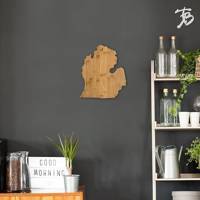 Totally Bamboo Michigan State Shaped Bamboo Serving & Cutting Board