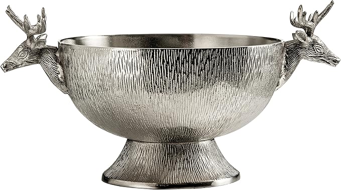 Premier Housewares Deer Punch Bowl - Nickel Finish
