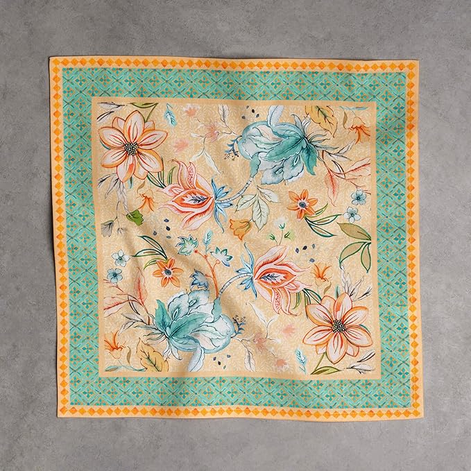 Maison d' Hermine Cloth Napkins Set of 4 100% Cotton Everyday Reusable Square Napkins Cloth Washable, Dinner, Party, Wedding, Restaurant, Spring/Summer (Luxury Loft – Peach, 20" x 20")