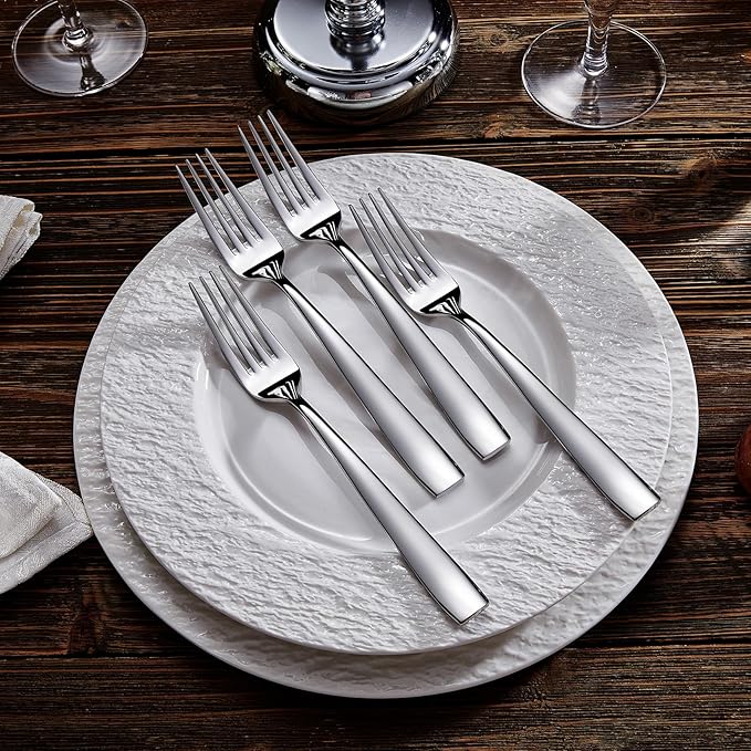 KEAWELL Premium 20/45/65 Piece Louis Silverware Set, 18/10 Stainless Steel, Service for 4/8/12, Fine Flatware Set, Dishwasher Safe (65)