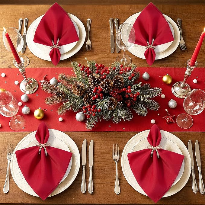 APTWOW Gold Christmas Napkin Rings Set of 12 -Metal Bow Napkin Holders, Xmas Holiday Napkin Rings for Birthday Party, Anniversary Dinner, and Wedding Table Decorations