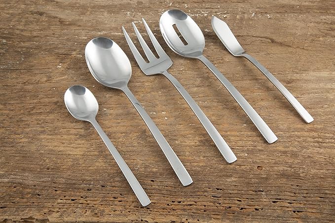 Cambridge Silversmiths Beacon Mirror 45 Piece Flatware Set, Service for Eight, silver