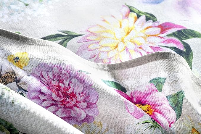 Maison d' Hermine Cloth Napkins Set of 4 100% Cotton Everyday Reusable Square Napkins Cloth Washable, Dinner, Party, Wedding, Restaurant, Spring/Summer (Pivoine, 20" x 20")
