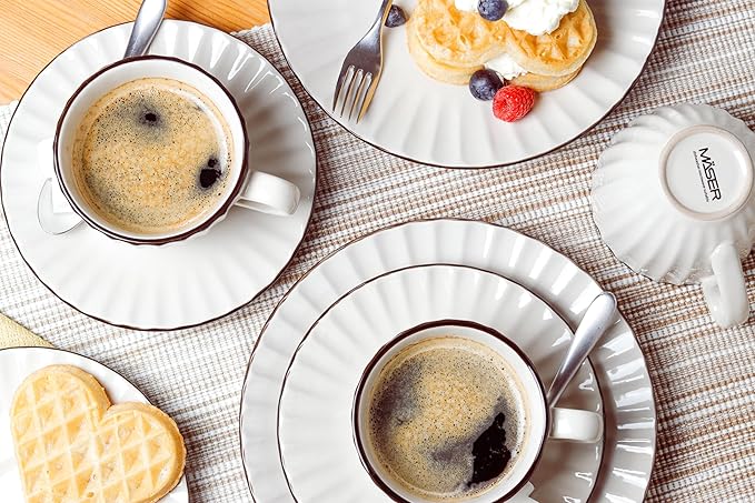 Mäser Osita Stoneware Coffee Set, Cream