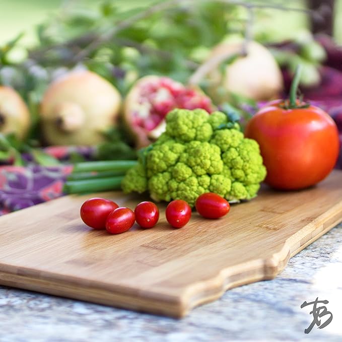 Totally Bamboo Alabama State Shaped Bamboo Serving and Cutting Board