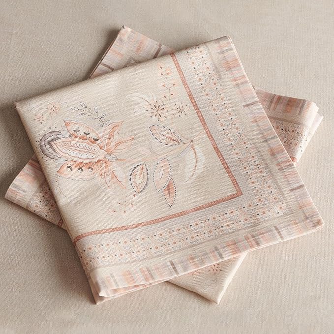 Maison d' Hermine Napkin 100% Combed Cotton Premium 20 Inch x 20 Inch Set of 4 Dinner Napkins, Decorative Washable Cloth Napkin for Dining, Buffet Parties & Camping - Society Florals