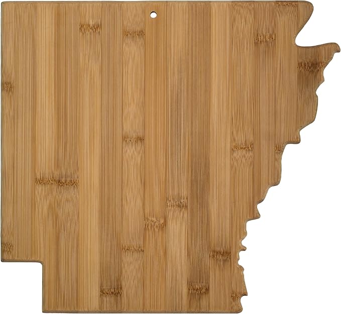 Totally Bamboo Arkansas State Shaped Serving and Cutting Board