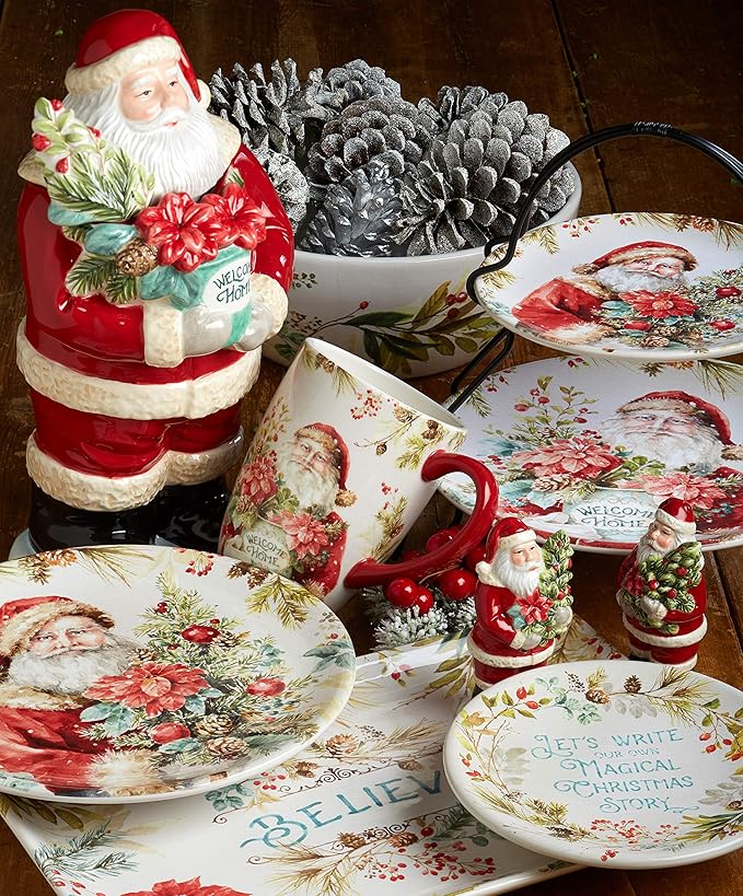Certified International Christmas Story 6" Canape/Luncheon Plates, Set of 4 (Pack of 2)