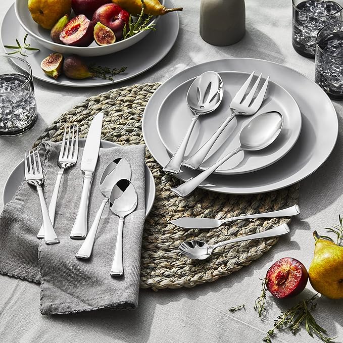 ZWILLING Angelico Flatware Set, 45-Piece, Silver