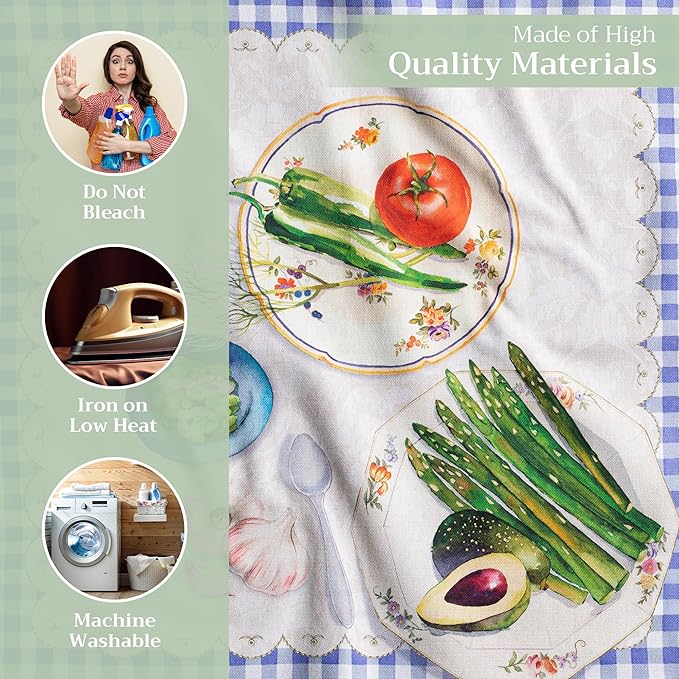 Maison d' Hermine Cloth Napkins Set of 4 100% Cotton Everyday Reusable Square Napkins Cloth Washable, Dinner, Party, Wedding, Restaurant, Spring/Summer (Gourmand, 20" x 20")