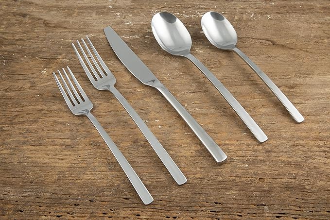 Cambridge Silversmiths Beacon Mirror 45 Piece Flatware Set, Service for Eight, silver