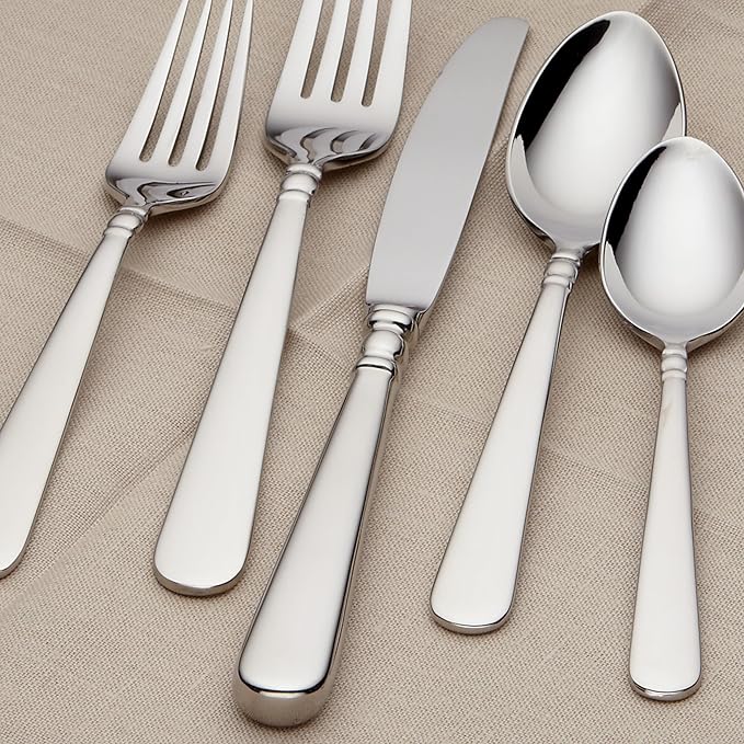 Lenox Pearl Platinum Stainless-Steel 5-Piece Place Setting, Service for 1 -