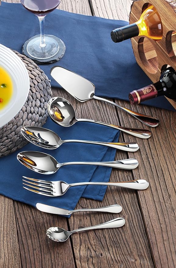 Artaste 56433 Rain 18/10 Stainless Steel 7-Piece Hostess Set