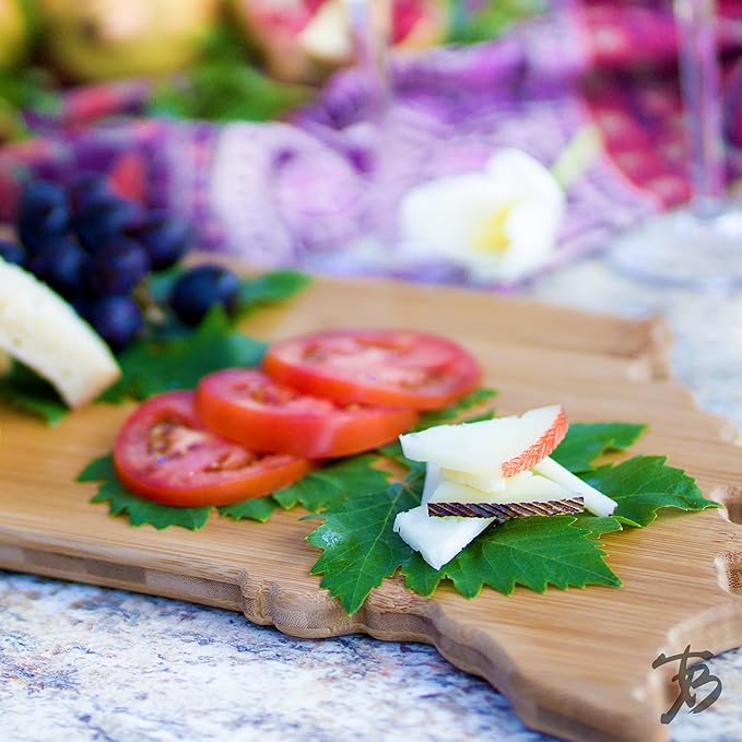 Totally Bamboo Indiana State Shaped Bamboo Serving and Cutting Board