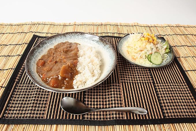 Mino Ware Japanese Ceramics 2 Pasta Plate & 2 Salad/Appetizer Plate Made in Japan (Japan Import) TNG003 (Rusty Green)