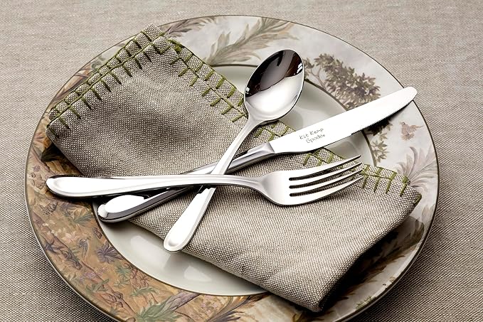 Spode Kit Kemp 20-Piece Cutlery Set | 18/10 Stainless Steel | Dishwasher Safe | Versatile Serving Flatware | Ideal for Appetizers, Desserts, Snacks | Perfect for Home & Gatherings