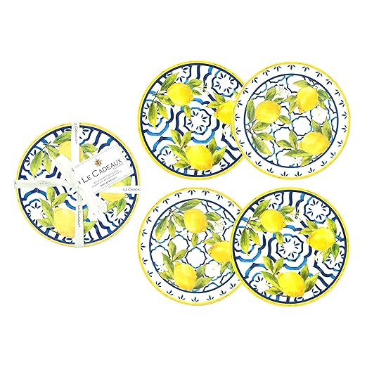 Le Cadeaux Appetizer Plates - Set of 4 - Palermo - 6.5 in. (097PAL)