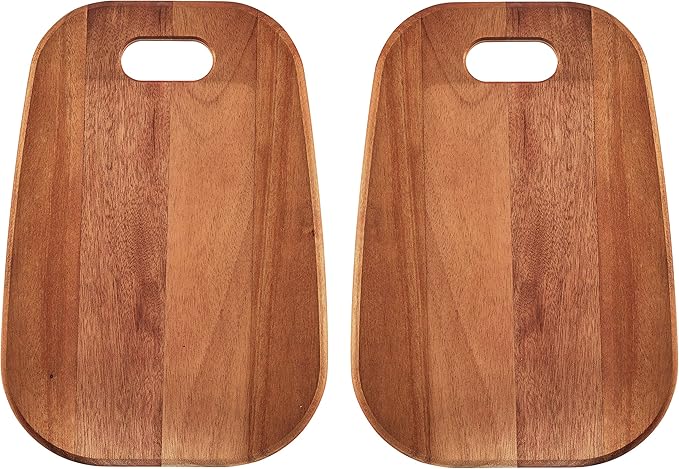 Tramontina Provence Mahogany Burger Serving Board Set, 2 Pack - 13.25 x 9 in with Natural Oil Finish, 81000/027DS