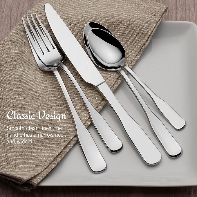 Mikasa Living Landyn 18.0 20 Piece Stainless Steel Flatware Set, Service For 4