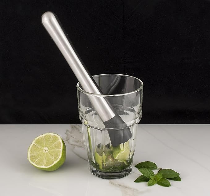 HIC Kitchen Bar Muddler, Stainless Steel, BPA Free