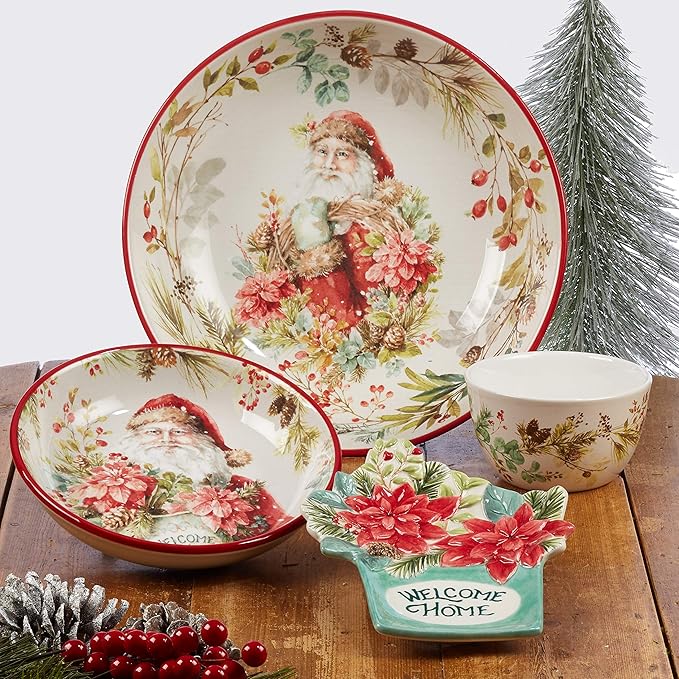 Certified International Christmas Story 6" Canape/Luncheon Plates, Set of 4 (Pack of 2)