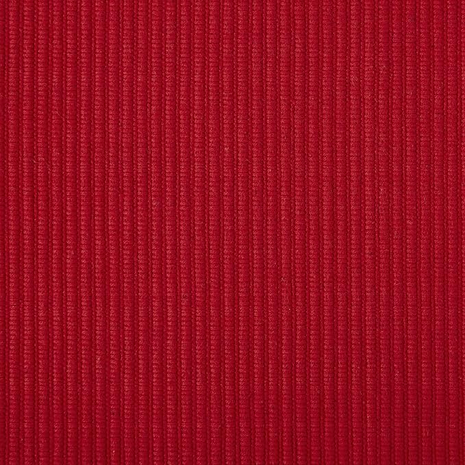 DII Basic Everyday Ribbed Tabletop 100% Cotton, Placemat Set, 13x19, Tango Red, 6 Piece