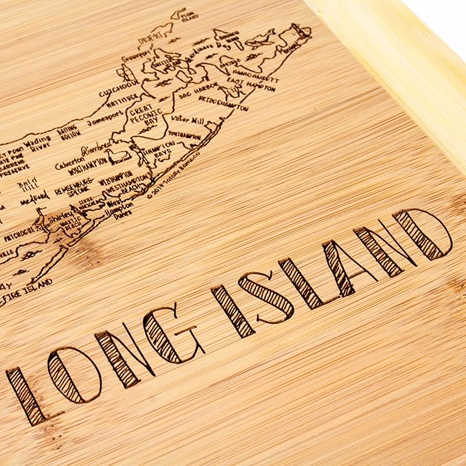 Totally Bamboo A Slice of Life Long Island Serving and Cutting Board, 11" x 8.75"
