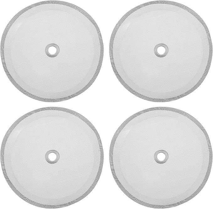 4 PCS 4 Inch French Press Filter, Reusable Stainless Steel Replacement Filters French Press Filters Replacement Screen for Presses Coffee Makers Tea Machines Replacement Parts for Coffee Maker