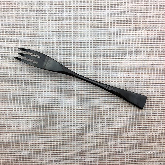 Mirror Polishing Black 18/10 Stainless Steel, Single Serving Flatware Silverware cutlery utensils Set,set of 6 Fish Fork