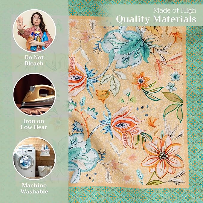 Maison d' Hermine Cloth Napkins Set of 4 100% Cotton Everyday Reusable Square Napkins Cloth Washable, Dinner, Party, Wedding, Restaurant, Spring/Summer (Luxury Loft – Peach, 20" x 20")