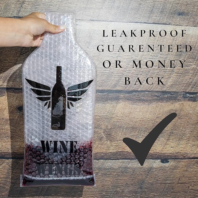 UPGRADED 4 Pack [8 pcs] Reusable Wine Bags for Travel, Leakproof Wine Bottle Protector Sleeves Carrier, Suitcase Airplane Cruise Car, Alcohol Liquor Case