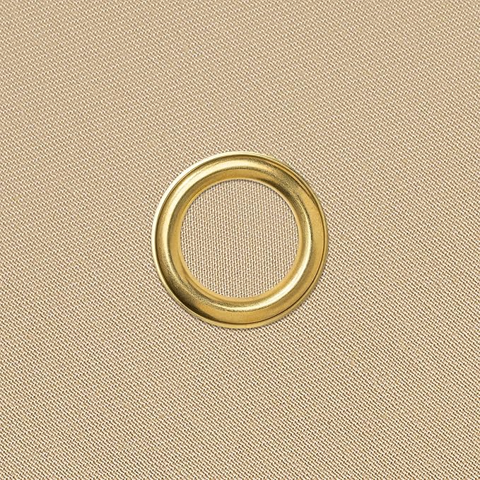 Classic Collection, Bottle Cloth with Metal Ring for Ice Buckets, Cotton, 42 cm, Corner Hole (Gold with Gold Metal Ring, Pack of 25)