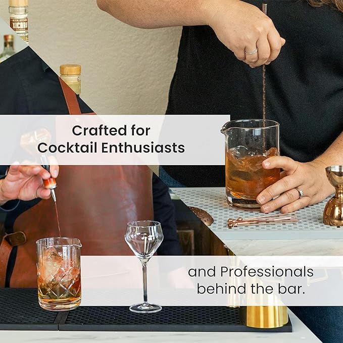 A Bar Above Cocktail Mixing Glass, Diamond Deco Crystal Stirring Pitcher, Thick Weighted Base for Stable Stirring, 18 Oz Drink Mixer, Bar Accessories, Ideal for Craft Cocktails at Home or Bars