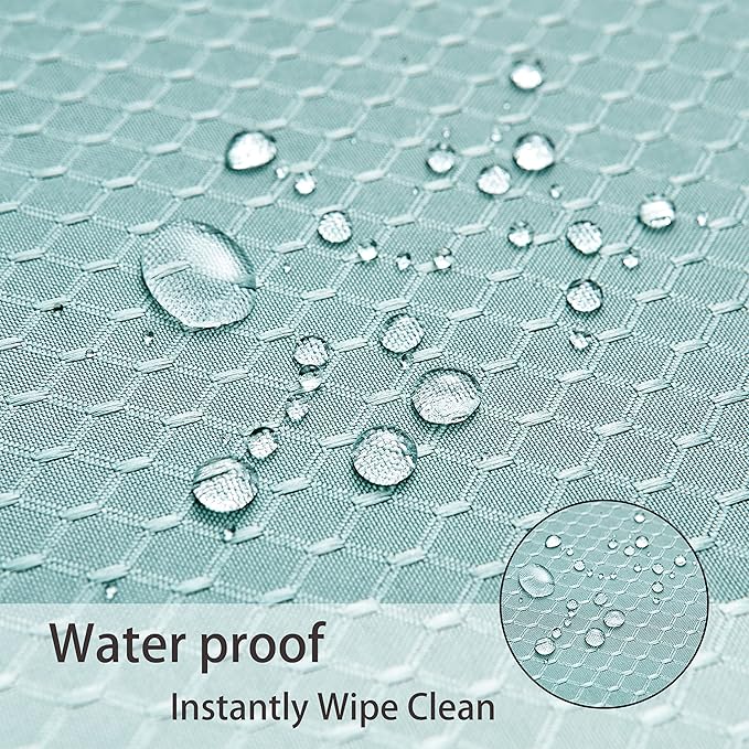 Rectangle Table Cloth Linen Farmhouse Stainproof Waterproof Washable Polyester Oblong Rectangular Fabric Table Cover for Kitchen Dining Dinner (Turquoise, Round 70'' Inch)