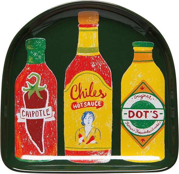 Now Designs by Danica Stoneware Square Bowl - Hot Sauce, Serveware, Food Service and Decoration, 100% Stoneware, Dishwasher and Microwave Safe, W5.73 x L5.5in