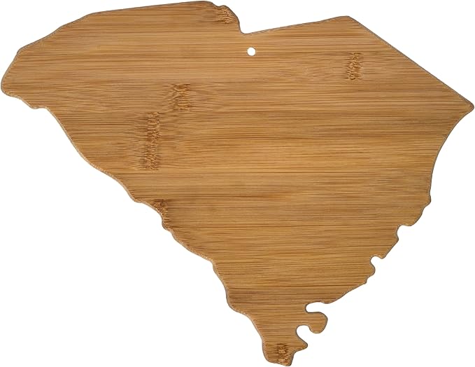 Totally Bamboo South Carolina State Shaped Bamboo Serving and Cutting Board